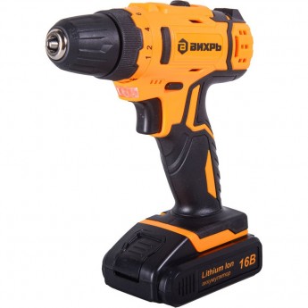 Дрель-шуруповерт ВИХРЬ ДА-16Л-2КА аккумуляторная с набором оснастки 65 предметов Дрель-шуруповерт ВИХРЬ ДА-16Л-2КА аккумуляторная с набором оснастки 65 предметов