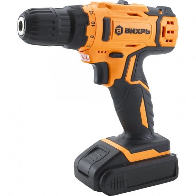 Дрель-шуруповерт ВИХРЬ ДА-18Л-2КА аккумуляторная 72/14/25