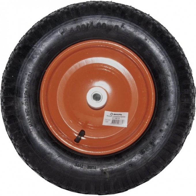 Колесо пневматическое ВИХРЬ КТ-380-16 (380 мм, d 16мм, для тачек 90-1, 110-1) 73/7/4/9