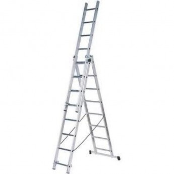Лестница ВИХРЬ ЛА алюминиевая трёхсекционная 3х7 Лестница ВИХРЬ ЛА алюминиевая трёхсекционная 3х7