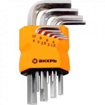 Набор ключей имбусовых ВИХРЬ HEX 9 шт, 1.5-10 мм Набор ключей имбусовых ВИХРЬ HEX 9 шт, 1.5-10 мм
