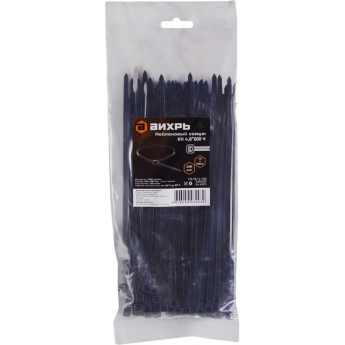 Нейлоновый хомут ВИХРЬ ХН 4,8х200 Ч